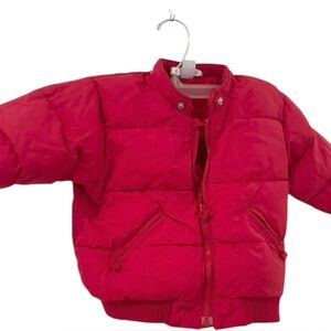 Kids Red Puffer Jacket